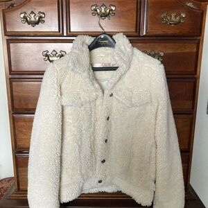 ESQUALO Cream Teddy Jacket